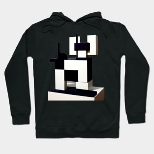 Mondrian Style Royal Cat Hoodie